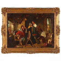 The Goodbye by Alexander George Fraser, Oil on canvas, sold Aug 2021