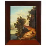 Landscape with Figures by Henry Day, Oil on board, sold Aug 2021
