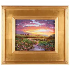 The Sun Setting Behind the Hills of the Carolinas by Thomas DeDecker, Oil on canvas, sold Aug 2021