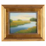 Golden Marshes - Sunset by Jane Bloodgood-Abrams, Pastel on paper, sold Aug 2021