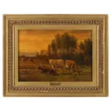 Sunshine and Shade by Thomas Bigelow Craig, Oil on canvas, sold Aug 2021