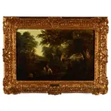 Traveler at Rest by Frederick William Watts, Oil on canvas, sold Jul 2021