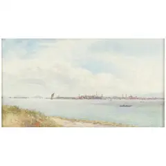Venice from the Lagoon by David Law, 1882, Watercolor, sold Jul 2021
