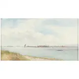 Venice from the Lagoon by David Law, 1882, Watercolor, sold Jul 2021