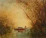 Promenade en gondole sous les arbres, Venise by Félix Ziem, Huile sur panneau, sold Sep 2026