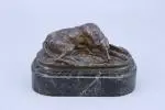 Lévrier couché by Paul Cayrard, Bronze patiné, sold Sep 2026