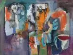 Deux personnages by Georgi Daskaloff, 1963, Encre et aquarelle, sold Sep 2026