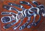 Organisme cellulaire by Roger Chomeaux, Technique mixte, feutre et encrine, sold Sep 2026