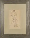 Nu assis, c. 1913 by Marie Vassilieff, Fusain, sold Jun 2026