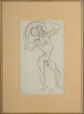 Discobole au bonnet phrygien, c. 1910-1914 by Marie Vassilieff, Fusain, sold Jun 2026