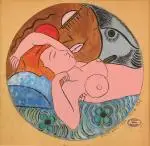Le rêve by Marie Vassilieff, 1945, Crayon, encre et gouache, sold Jun 2026