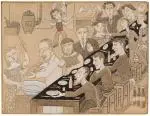 Le Banquet Braque by Marie Vassilieff, 1917, Encre, gouache et lavis, sold Jun 2026