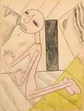 Pantin agenouillé by Marie Vassilieff, 1945, Fusain et crayons, sold Jun 2026