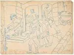 L'hôpital militaire by Marie Vassilieff, Crayon et encre noir, sold Jun 2026
