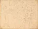 "Conseil de guerre" by Marie Vassilieff, Crayon et encre, sold Jun 2026