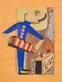 L'accordéoniste by Marie Vassilieff, 1928, Technique mixte, sold Jun 2026