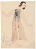 "Saint Joseph", 1927-1928 by Marie Vassilieff, Crayon et gouache sur papier, sold Jun 2026