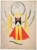 "La flamme du Saint Esprit, n°2", 1927-1928 by Marie Vassilieff, Crayon et gouache sur papier, sold Jun 2026