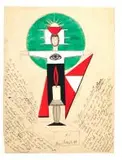 "La flamme du Saint-Esprit, n°1", 1927-1928 by Marie Vassilieff, Crayon et gouache sur papier, sold Jun 2026