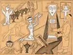 L’hygiène combat poux et punaises by Marie Vassilieff, 1927, Encre, lavis et gouache, sold Jun 2026