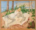 Madame Germain et sa chienne Sarah à Taussat by Marie Vassilieff, 1938, Huile sur toile, sold Jun 2026
