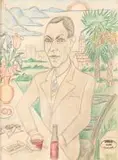 Portrait d'homme à Cagnes-sur-Mer, c. 1942 by Marie Vassilieff, Crayon, crayons de couleurs et estompe, sold Jun 2026