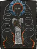 Idole noire by Marie Vassilieff, 1952, Crayon et gouache sur papier noir, sold Jun 2026