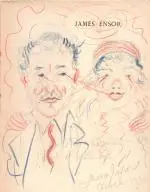 M. et Mme Albert Croquez by James Ensor, 1930, Crayon, sold Jun 2026