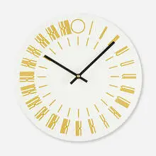 24-hour wall clock by Tauba Auerbach, 2013, screenprint on composite, enameled aluminum, brass, sold Aug 2024