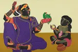 Untitled by Thota Vaikuntam, Acrylic on canvas, sold Aug 2025