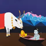 Untitled by Farhad Hussain, Acrylic on canvas, sold Aug 2025