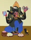Untitled by Thota Vaikuntam, Acrylic on canvas, sold Aug 2025