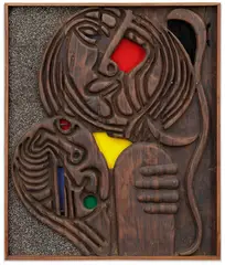 Untitled by Piraji Sagara, Mixed media on wood, sold Aug 2025