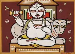Untitled by Jamini Roy, Tempera on card, sold Sep 2025