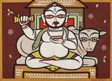 Untitled by Jamini Roy, Tempera on card, sold Sep 2025