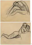 Untitled by Amrita Sher-Gil, Charcoal on paper, sold Sep 2025