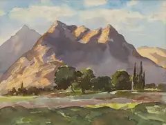 Untitled by Ghulam Rasool Santosh, Watercolour on paper, sold Sep 2025