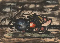 Untitled by K H, Gouache on paper, sold Sep 2025