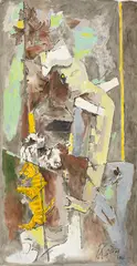 Untitled by M. F. Husain, 1966, Oil on canvas, sold Sep 2025