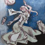 Untitled (Anarkali) by M. F. Husain, Acrylic on canvas, sold Sep 2025
