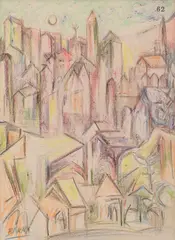 Untitled by Sadanand Bakre, Pastel on paper, sold Sep 2025