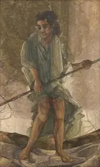 The Anchorite by Jehangir Sabavala, Oil on canvas, sold Sep 2025