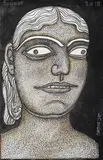 Untitled by Jogen Chowdhury, 2018, Mixed media on paper pasted on mount board, sold Sep 2025
