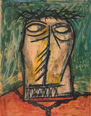 Untitled by F. N. Souza, Mixed media on paper, sold Sep 2025