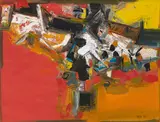 Untitled (Landscape) by S. H. Raza, Oil, gouache and ink on paper, sold Sep 2025