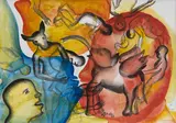 Kiss by Bhupen Khakhar, Watercolour on paper, sold Sep 2025