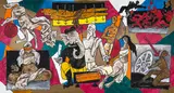 Mahabharata by M. F. Husain, 1990, Acrylic on canvas, sold Sep 2025