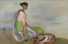 Untitled by B. Prabha, Oil on canvas, sold Sep 2025