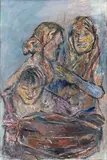 Untitled by Krishen Khanna, Oil on canvas, sold Sep 2025
