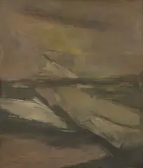 Untitled by Ram Kumar, Oil on canvas, sold Sep 2025